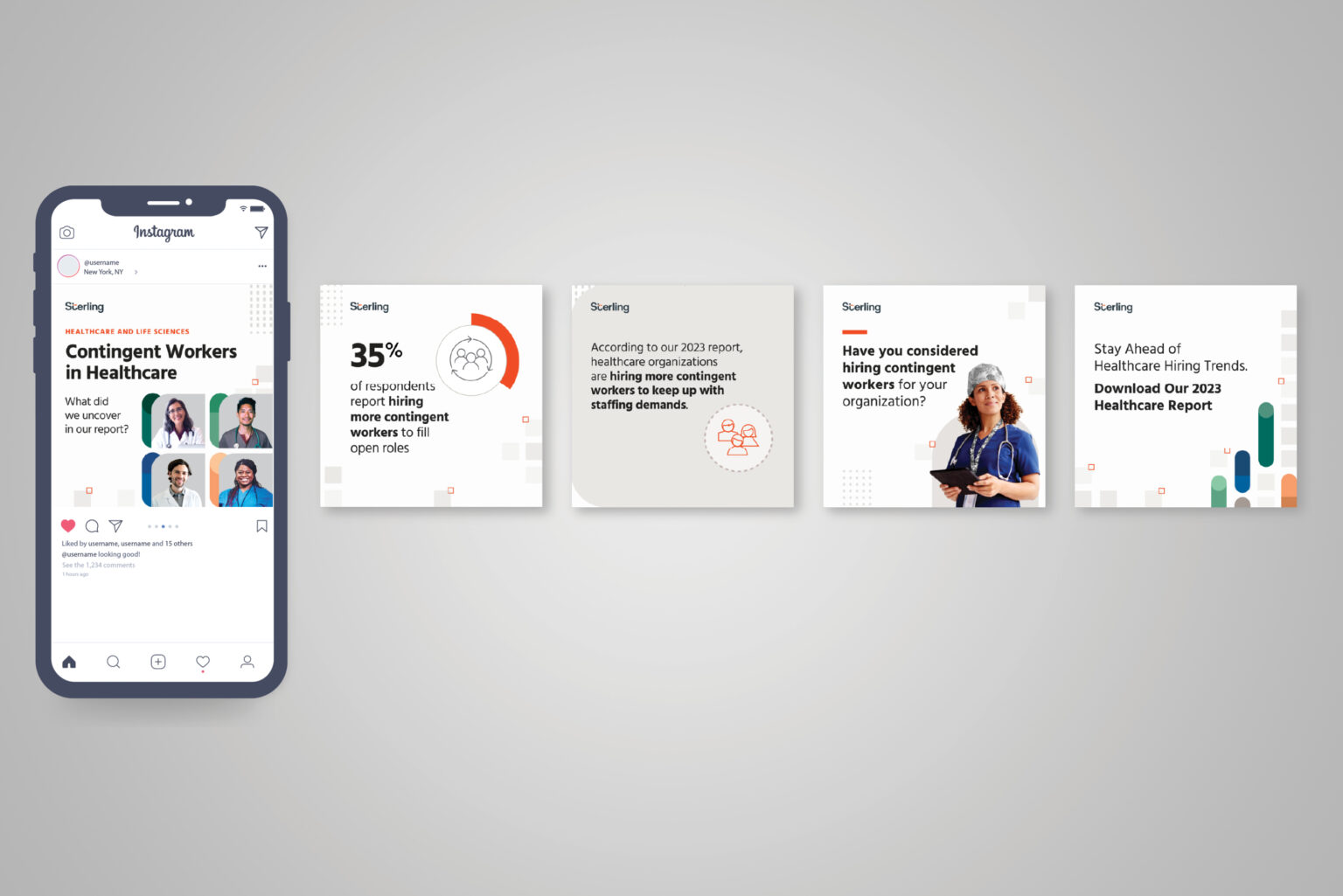 While visually consistent with the first carousel, the follow-up delivered targeted messaging for contingent workers.