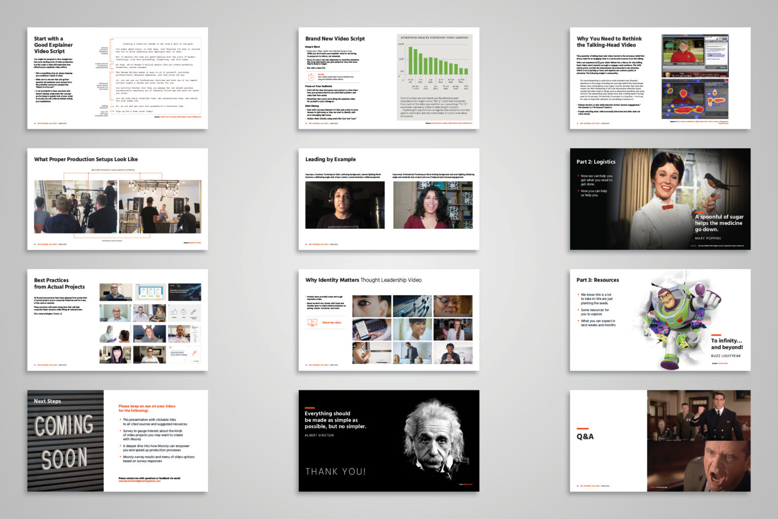 Overview of how maintained thematic continuity throughout the presentation, which was designed to serve as both a presentation and a lasting resource for attendees.