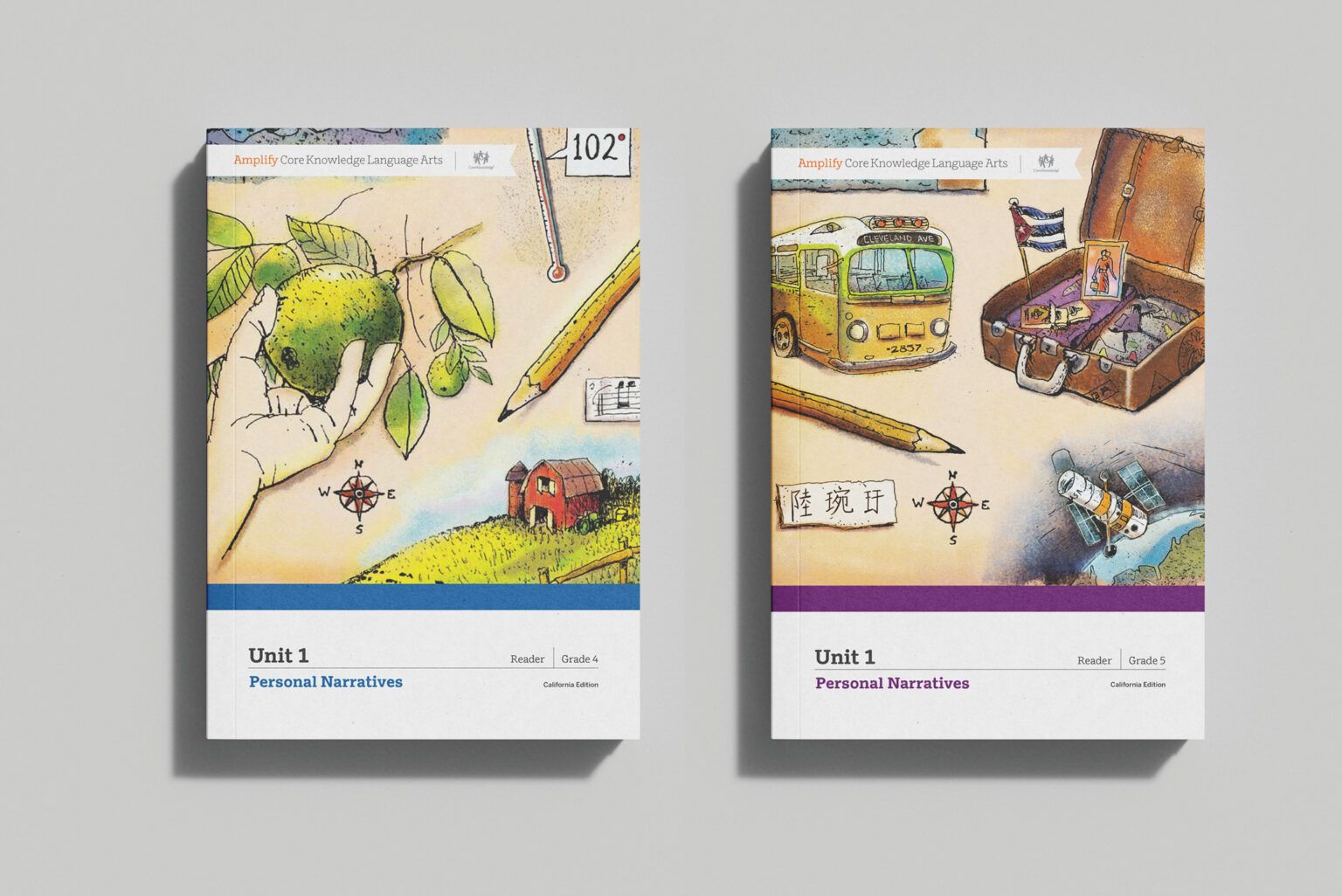4th and 5th Grader Personal Narrative covers, side by side