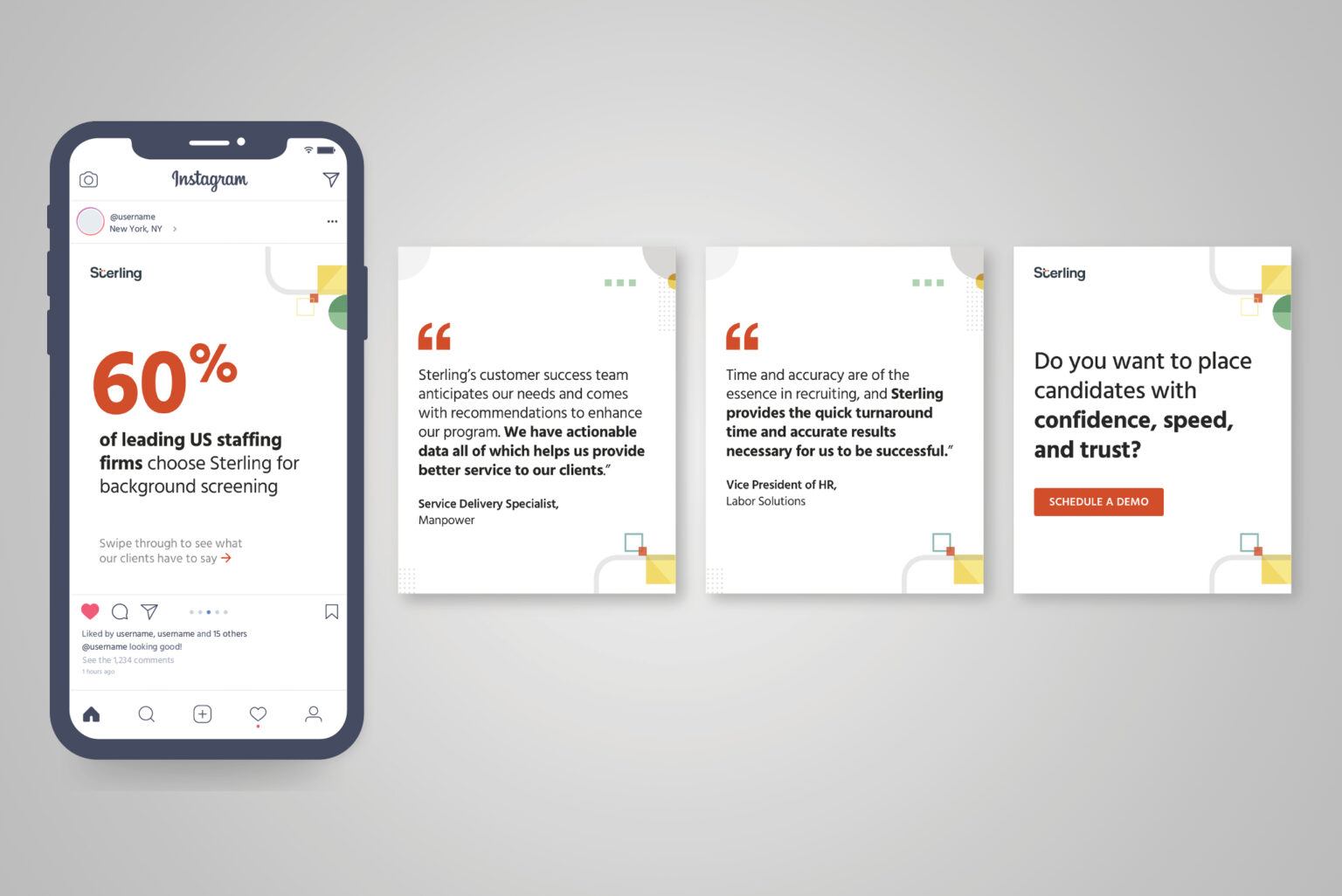 This Staffing carousel showcased our comprehensive solutions for talent acquisition and management, and a version was also tested for Account-Based Marketing initiatives.