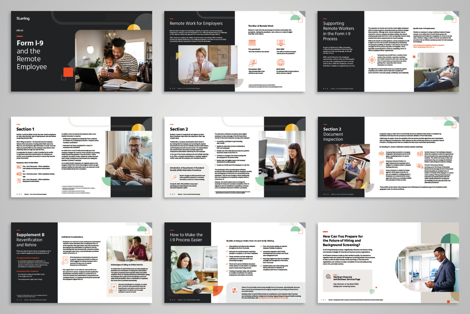 Overview: I-9 Ebook layouts for clear and engaging complex data